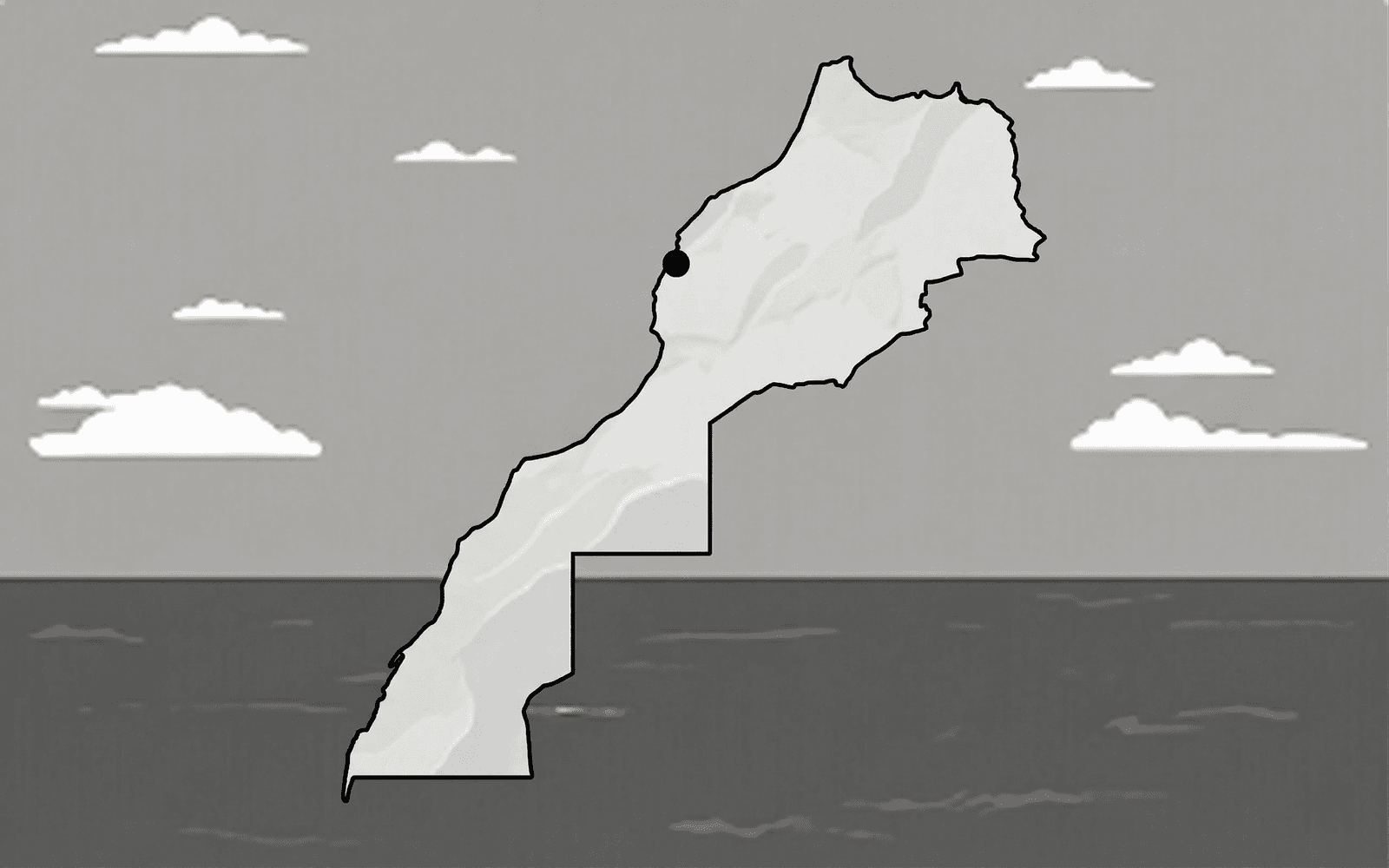 Map of Morocco - Cap Beddouza, Oualidia